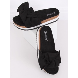 Černé dámské černé pantofle SS116P Black černý 1