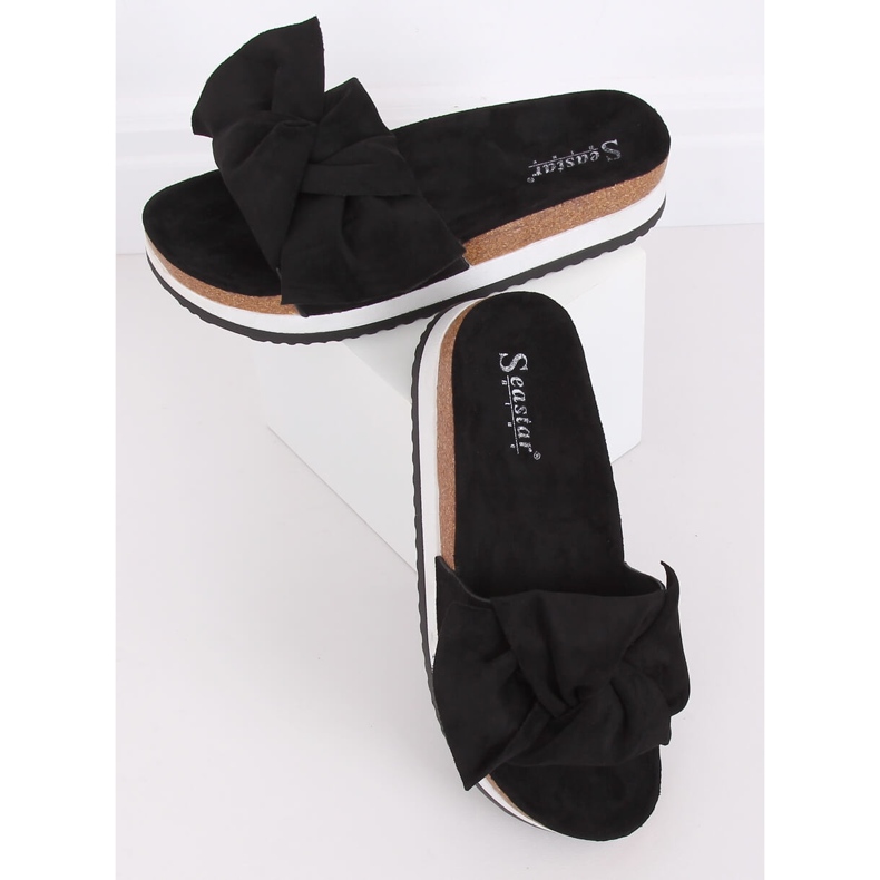 Černé dámské černé pantofle SS116P Black černý 1
