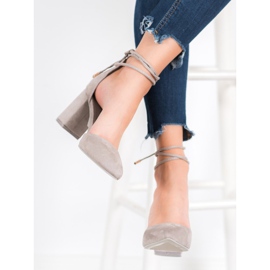 Seastar Vázané šedé pumpy šedá 1