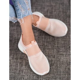 SHELOVET Klasické prolamované slipy růžový 1