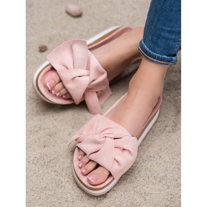 Seastar Neformální semišové pantofle růžový 1