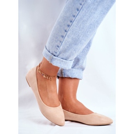 SEA Dámské balerínky semišové béžové Bueno béžový 2