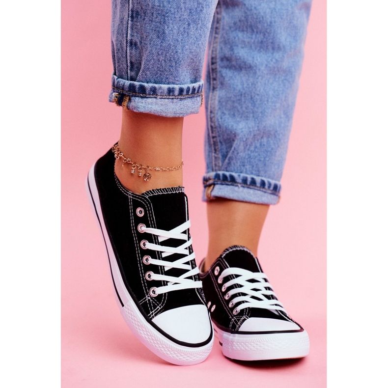 PS1 Černé tenisky Omerta s bílou podrážkou bílý černá 2