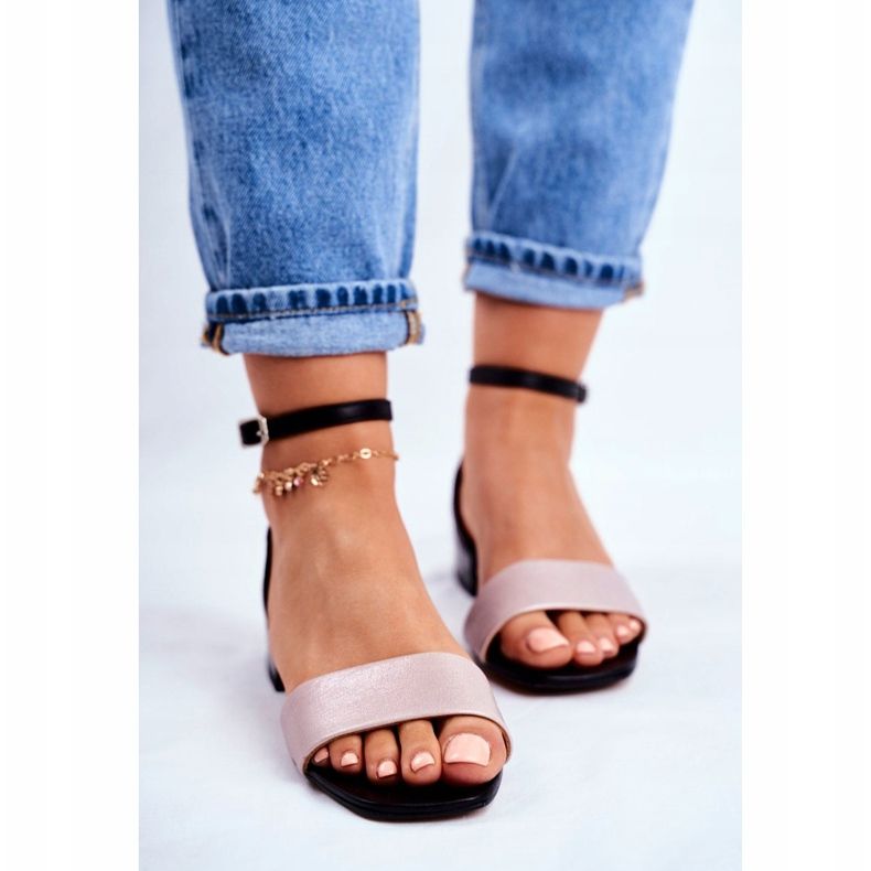 Dámské sandály Maciejka Leather Black 04618-21 černá růžový 2