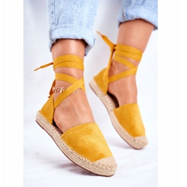 PS1 Dámské espadrilky svázané Yellow Bonjour žlutá 1
