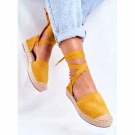 PS1 Dámské espadrilky svázané Yellow Bonjour žlutá 2