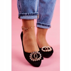 SEA Dámské černé semišové baleríny Montreal černá 2