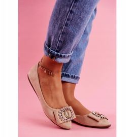 PS1 Dámské béžové balerínky z ekologického semiše Montreal béžový 1