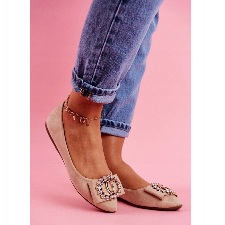 PS1 Dámské béžové balerínky z ekologického semiše Montreal béžový 1