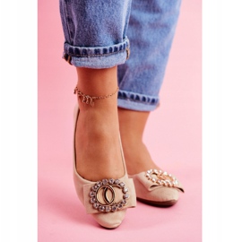 PS1 Dámské béžové balerínky z ekologického semiše Montreal béžový 2