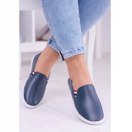 EVE Dámské kožené tenisky Bellara Navy Blue námořnická modř 1