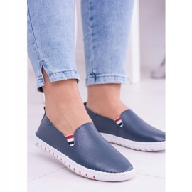 EVE Dámské kožené tenisky Bellara Navy Blue námořnická modř 2