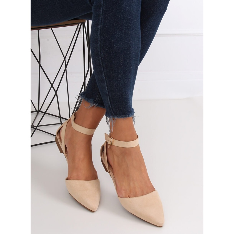 Balerínky se zapínáním béžová CL73P béžová béžový 1