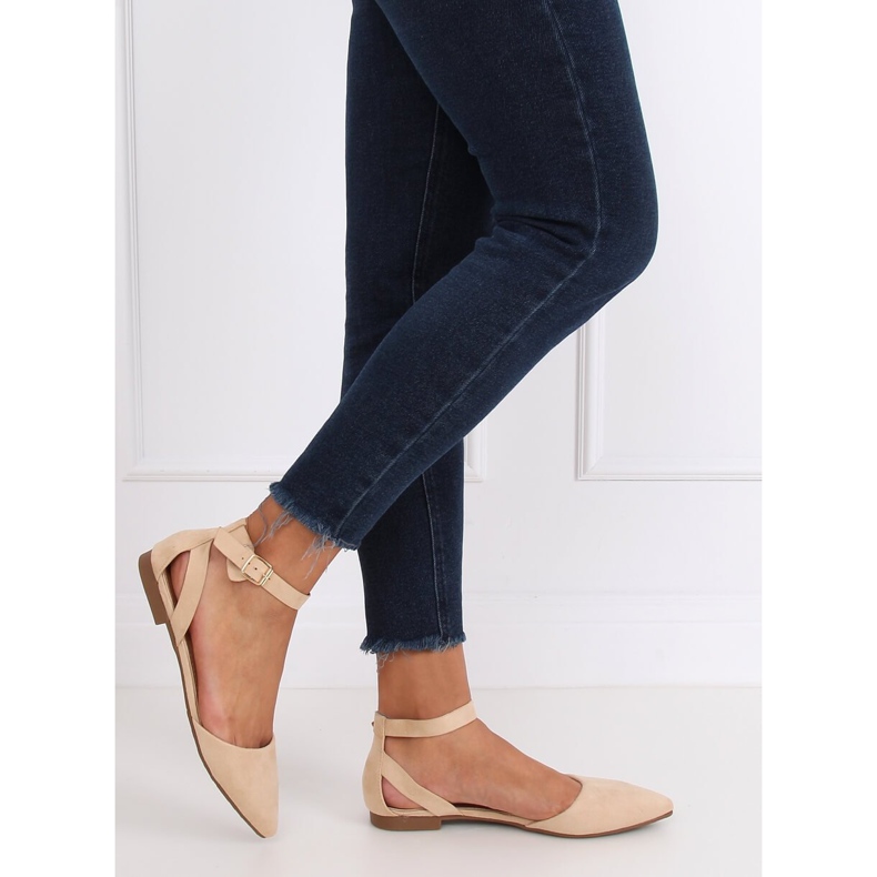 Balerínky se zapínáním béžová CL73P béžová béžový 2