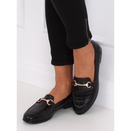 Černé Dámské černé mokasíny T356P černé černá 1