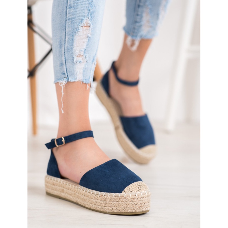 Seastar Námořnické modré espadrilky na platformě modrý 1
