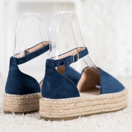 Seastar Námořnické modré espadrilky na platformě modrý 2