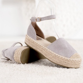 Seastar Šedé espadrilky na platformě šedá 1