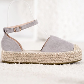 Seastar Šedé espadrilky na platformě šedá 4