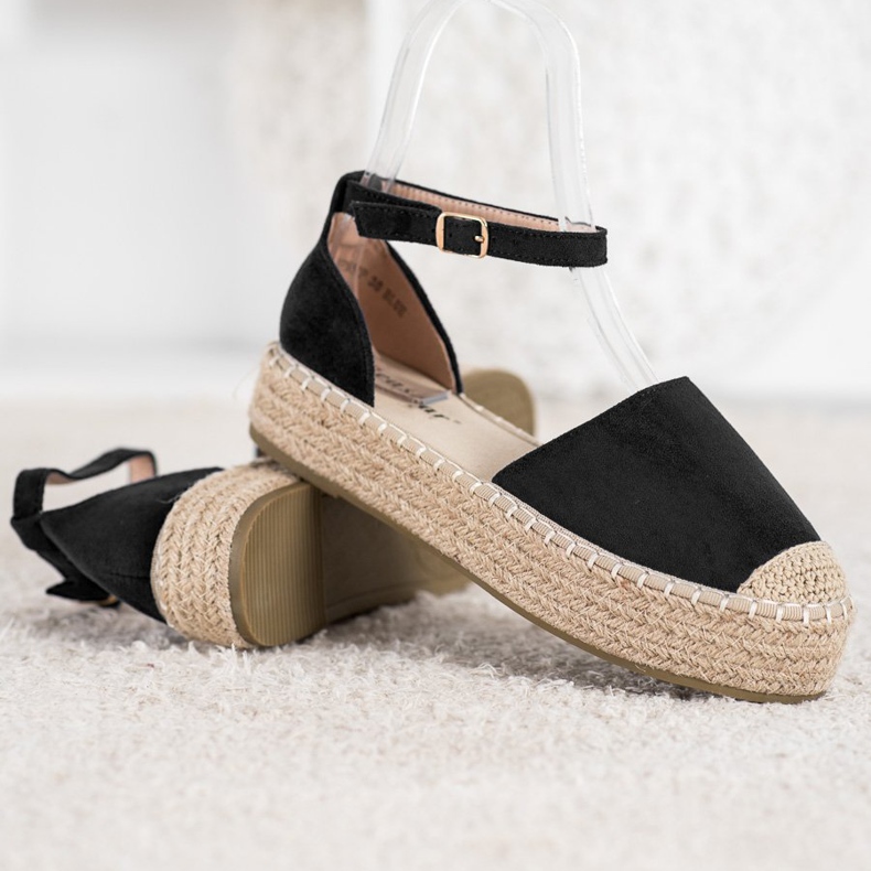 Seastar Černé espadrilky na platformě černý 2
