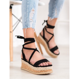 Seastar Svázané semišové sandály černý 1