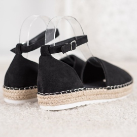 Seastar Semišové espadrilky se sponou černá 2