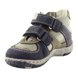 Kožené boty Ren But 1363 tmavě modré námořnická modrá šedá 2