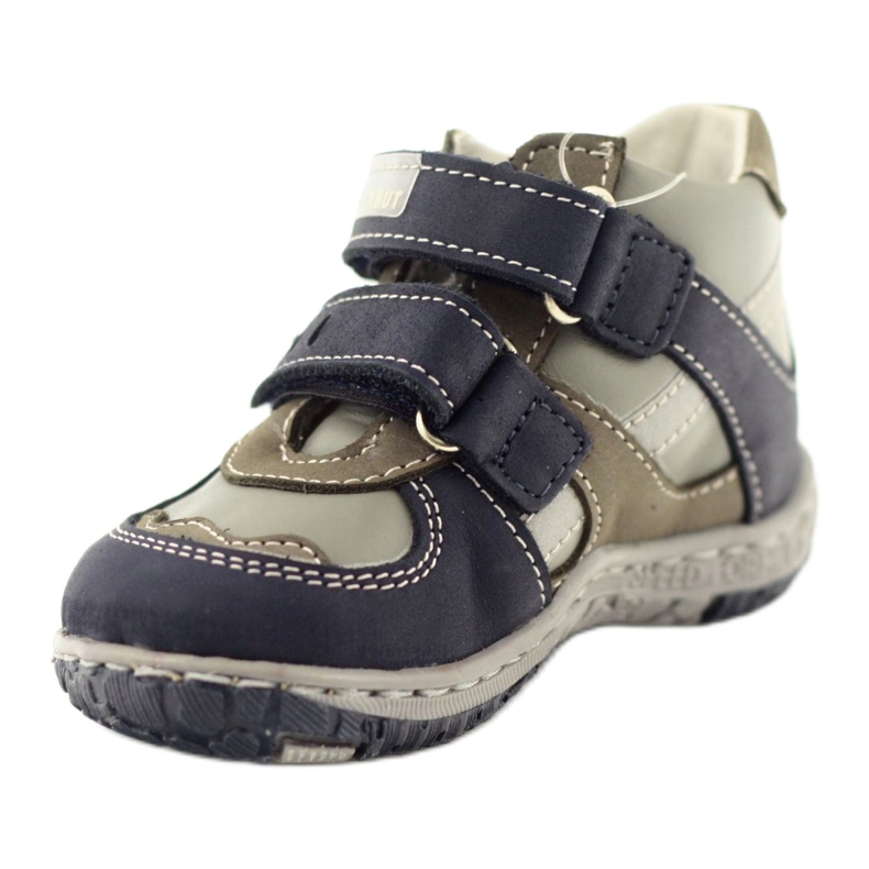 Kožené boty Ren But 1363 tmavě modré námořnická modrá šedá 2