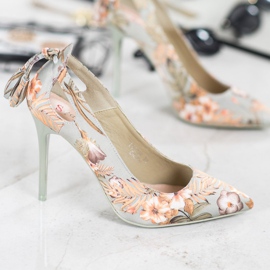 Seastar Stylové špendlíky v květinách vícebarevný zelená 1