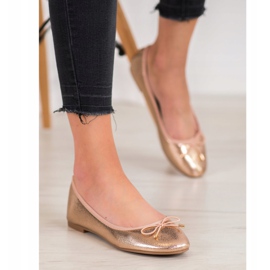 Seastar Balerínky z eko kůže zlatý 1