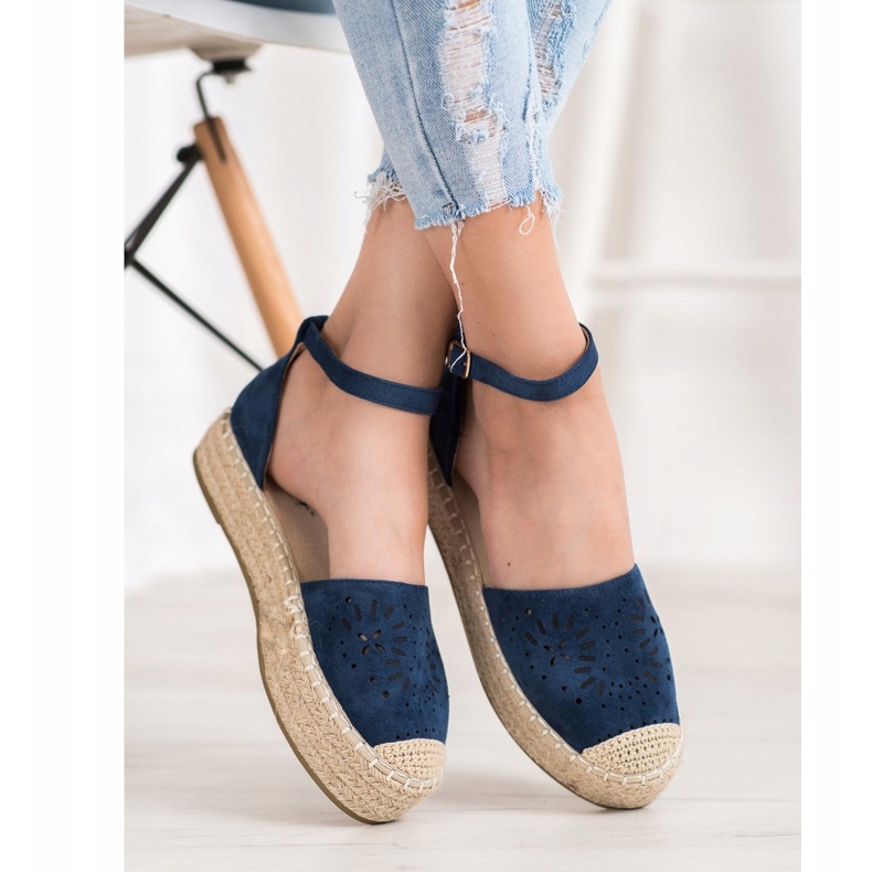 Seastar Prolamované espadrilky na platformě modrý 1