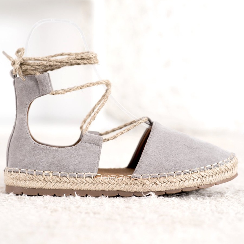 Seastar Semišové espadrilky s vazbou šedá 2 Seastar Semišové espadrilky s vazbou šedá 2