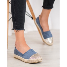 Seastar Espadrilky se třpytkami modrý 1