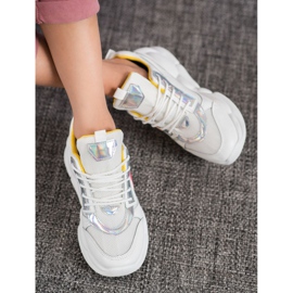 SHELOVET Tenisky s eko koženou módou bílý vícebarevný šedá 1