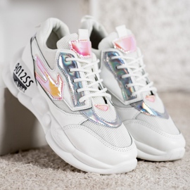 SHELOVET Tenisky s eko koženou módou bílý vícebarevný šedá 1