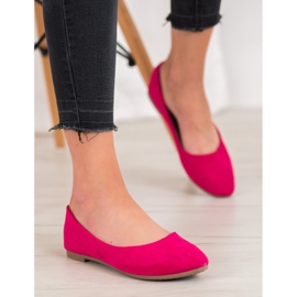 Klasické semišové balerínky VINCEZA růžový 1