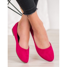Klasické semišové balerínky VINCEZA růžový 2