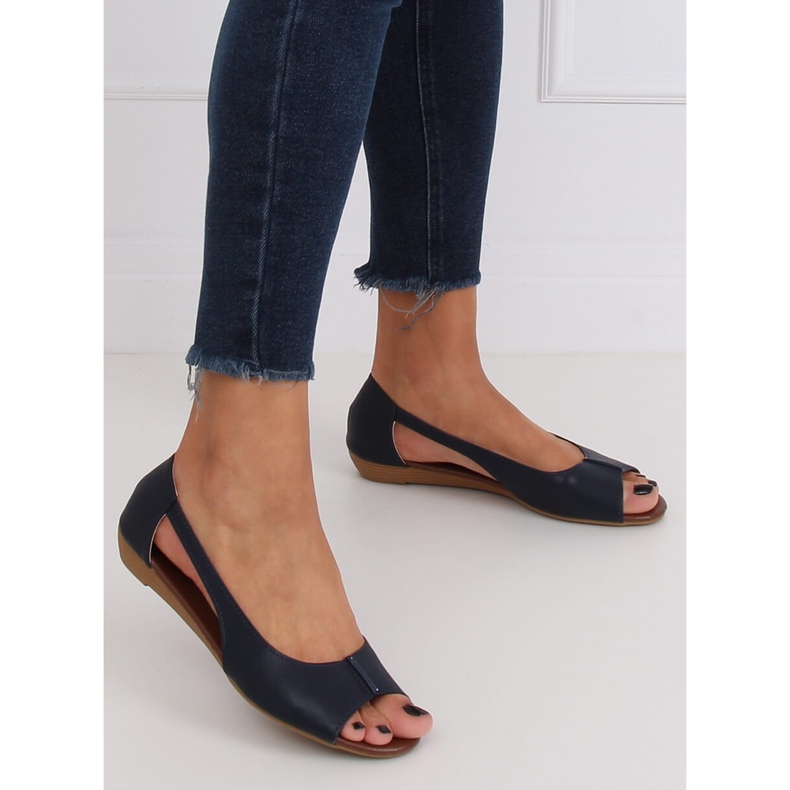 Otevřené boty tmavě modré NH-23P DK.BLUE námořnická modrá 1