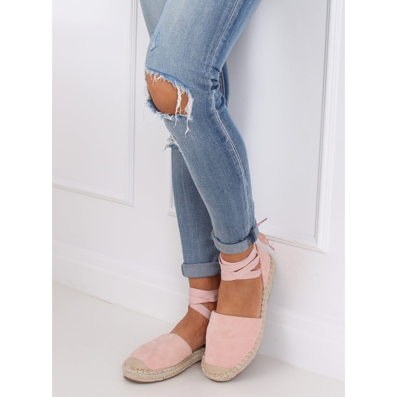 Růžové dámské espadrilky LL-230P Pink růžový 2