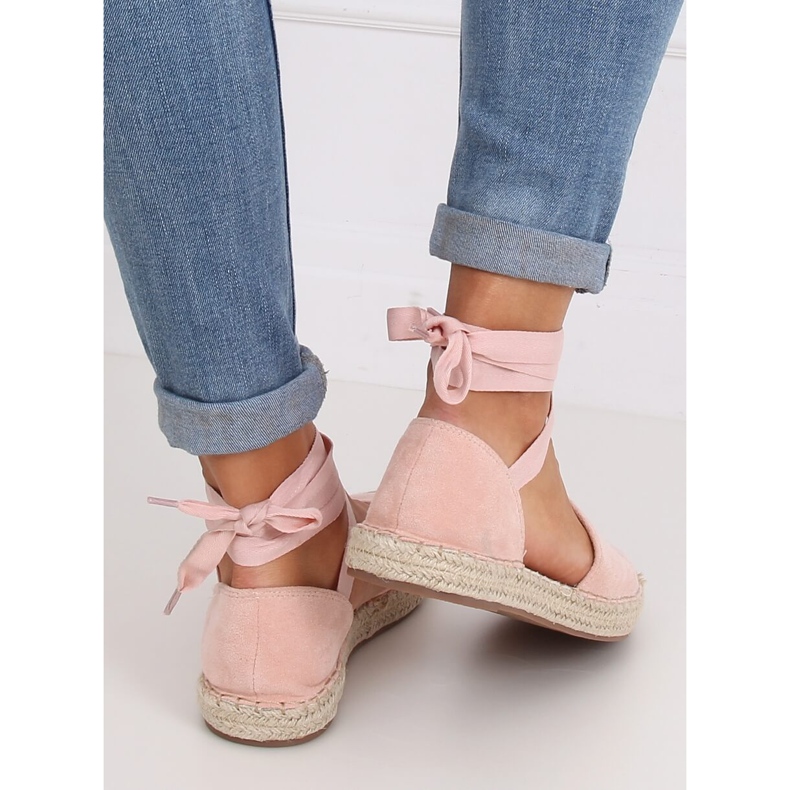 Růžové dámské espadrilky LL-230P Pink růžový 1