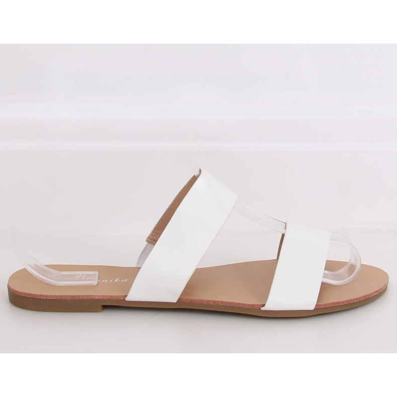 Jednoduché bílé pantofle S060074 Bílá bílý 2