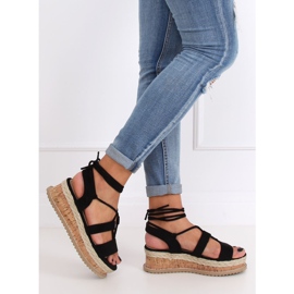 Sandály černé espadrilky JH116 Black černý 2