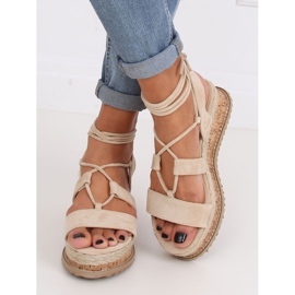 Béžové espadrilové sandály JH116 Beige béžový 1
