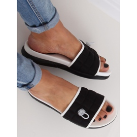 Černé dámské černé pantofle G-338 Black černý 1