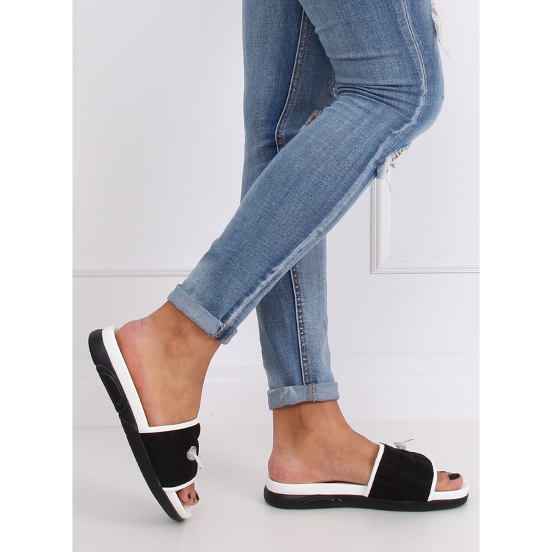 Černé dámské černé pantofle G-338 Black černá 2