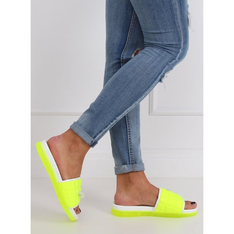 Neonové dámské pantofle G-338 Green vícebarevný 1