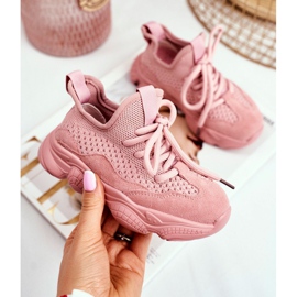 Christmas Fish Dětské sportovní boty Šněrování semišové růžové Volema růžový 1