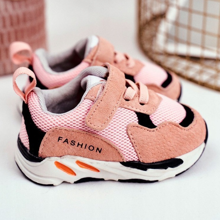 Apawwa Sportovní dětské boty se suchým zipem růžové Yetto růžový 1