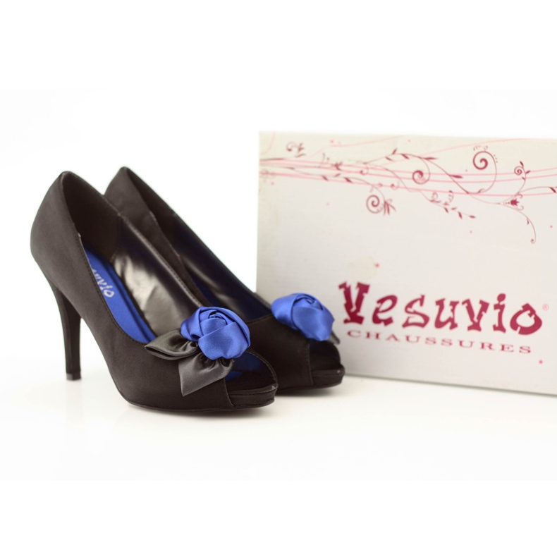 Dámské černé lodičky McArthur 11bk černá modrý 5