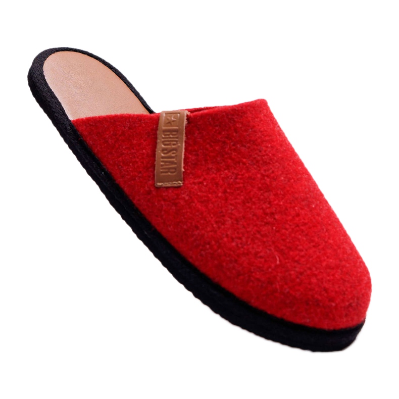 Dámské domácí pantofle Big Star Red D267865A hnědý červený 3